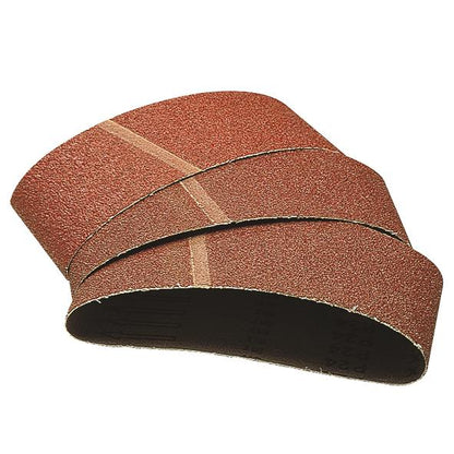 6 bandes abrasives 75 x 533 mm Grain 40, 60, 80 et 120 Wolfcraft Grain 80