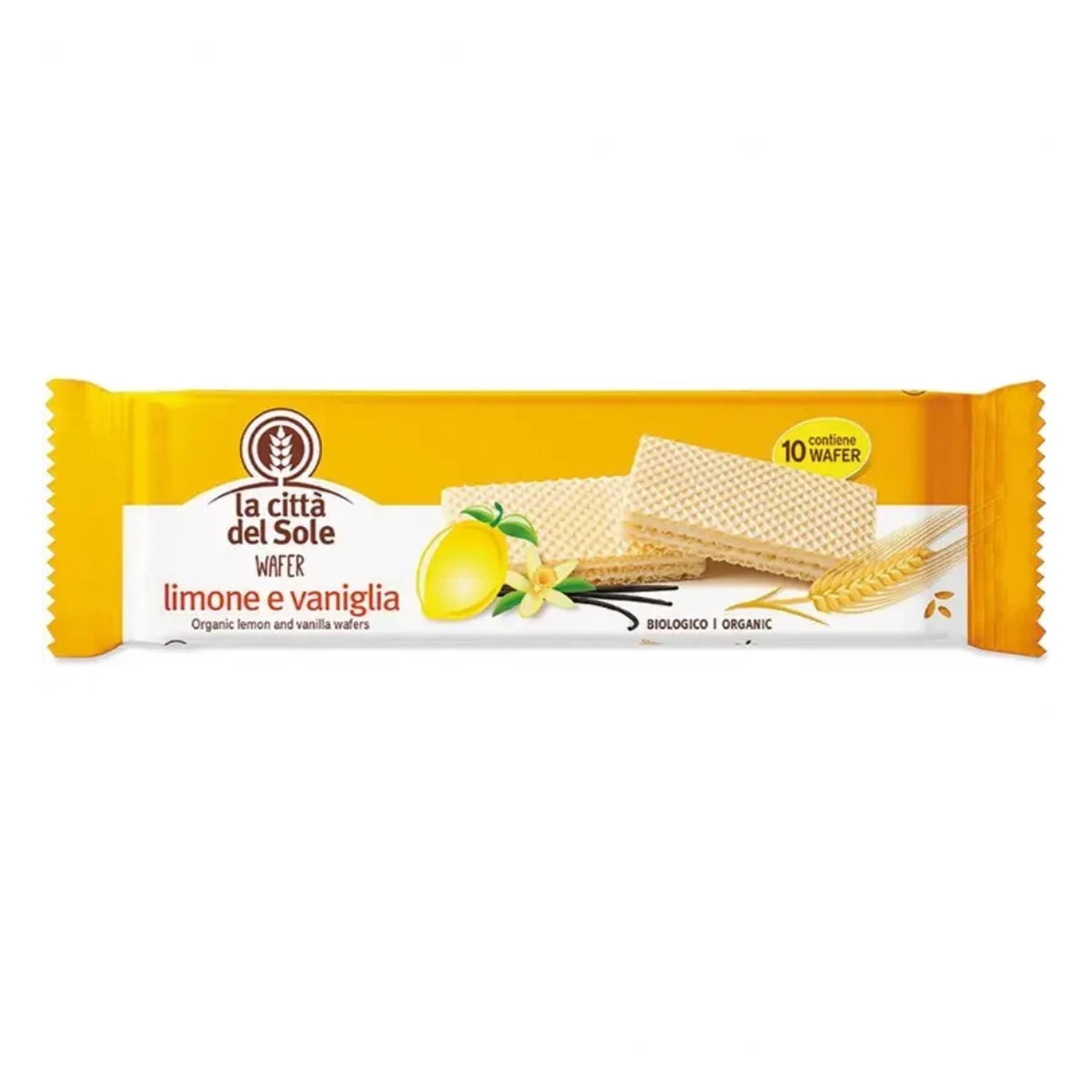 Wafer al limone e vaniglia, La Città del Sole, 125 g